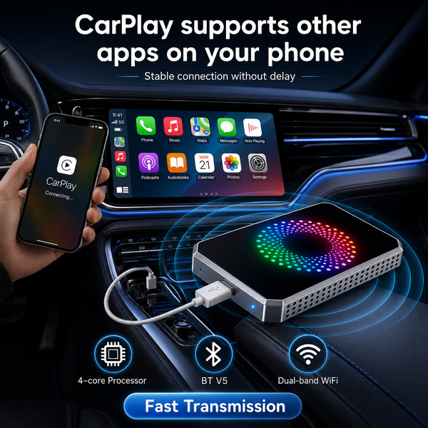 3-in-1 Magic Video Box Wireless CarPlay Adapter – Stream Netflix, YouTube & TikTok