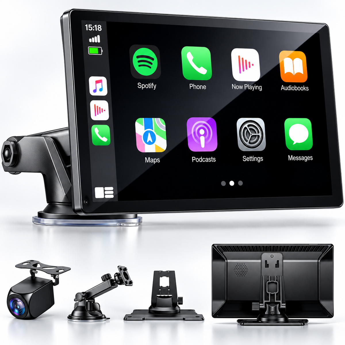 9” Wireless CarPlay & Android Auto Screen with Backup Camera