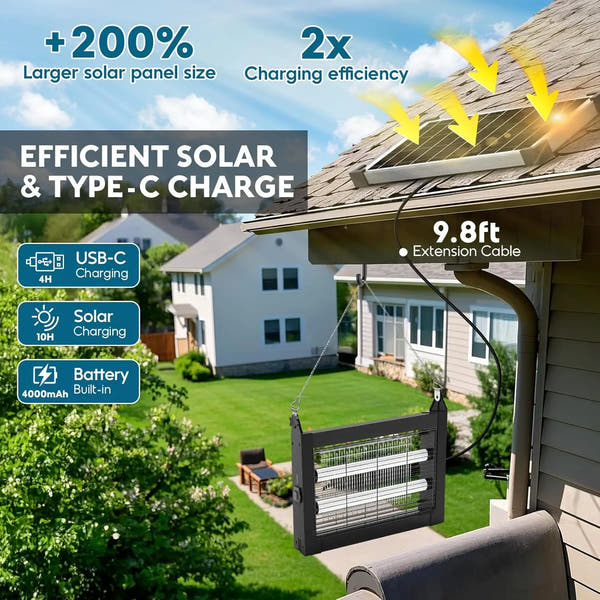 4500v Solar Mosquito Zapper