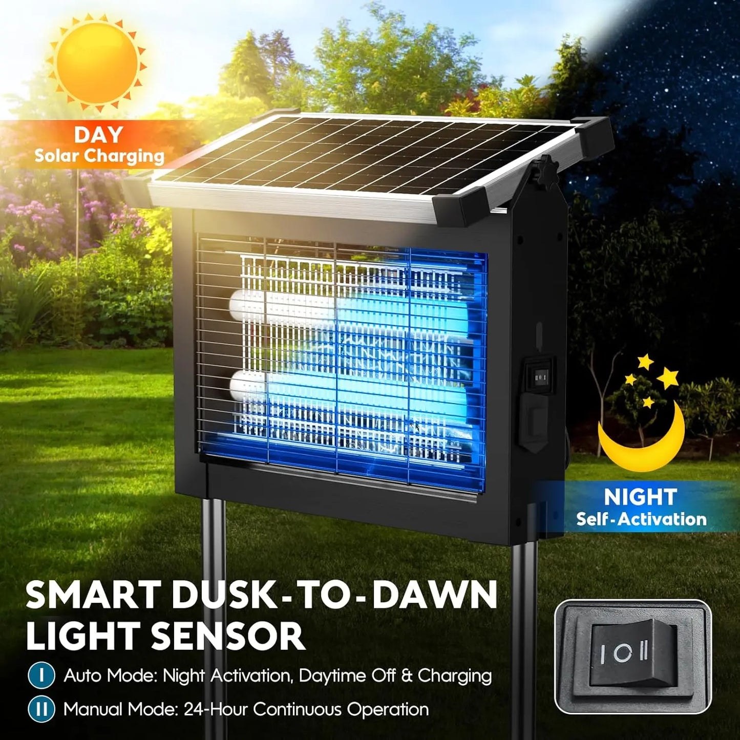 4500v Solar Mosquito Zapper