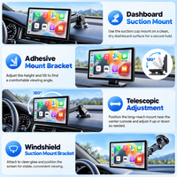 9” Wireless CarPlay & Android Auto Screen with Backup Camera